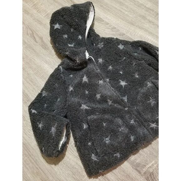 Zara | black & silver cozy Jacket 2/3Y - Picture 2 of 7